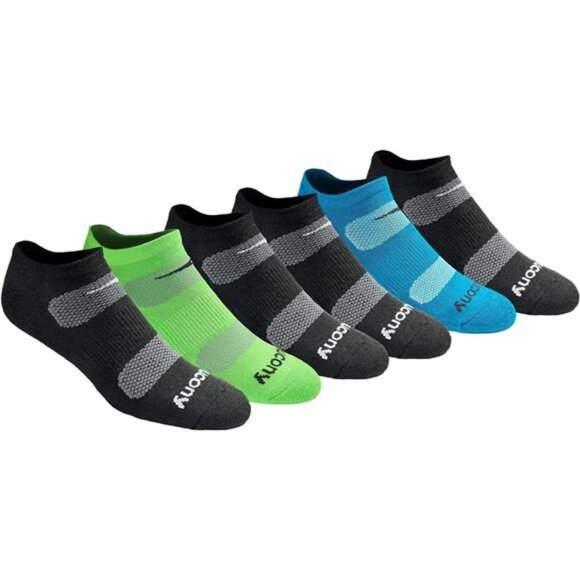 Men's No Show Running Socks Moisture Wicking Mesh Ventilated Cushioned Gym - Picture 1 of 7